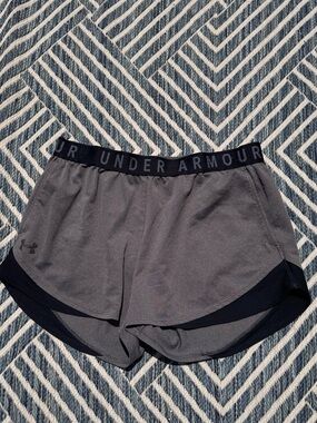 Under Armour Charcoal and Black Women's Running Shorts